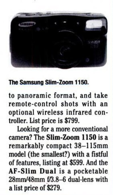 Fuji Zoom Cardia Super 115 - a Samsung Slim Zoom 1150 by any other